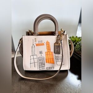 Coach Jean-Michel Basquait Rogue Leather Tote Bag